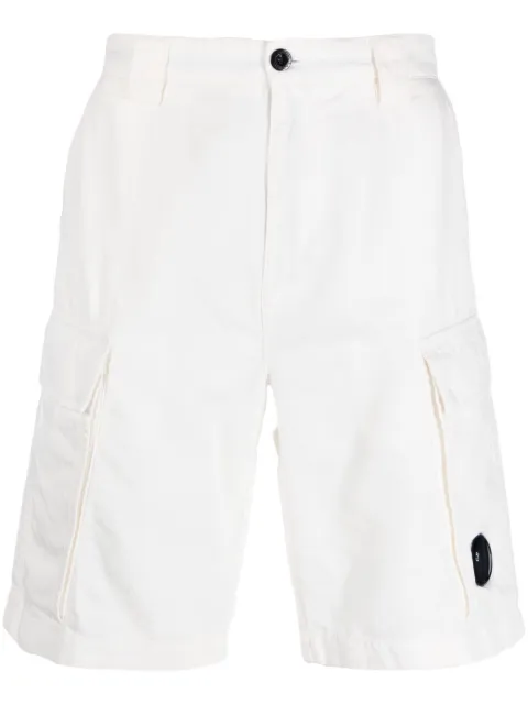 C.P. Company logo-plaque cargo shorts