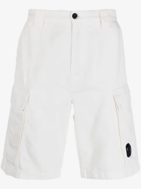 C.P. Company logo-plaque cargo shorts