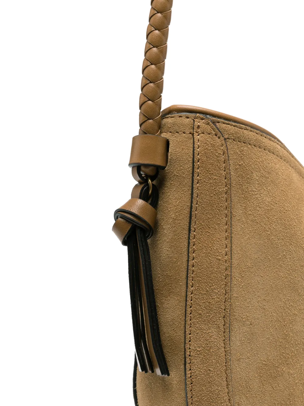 Shop Isabel Marant Vigo Suede Shoulder Bag In Brown