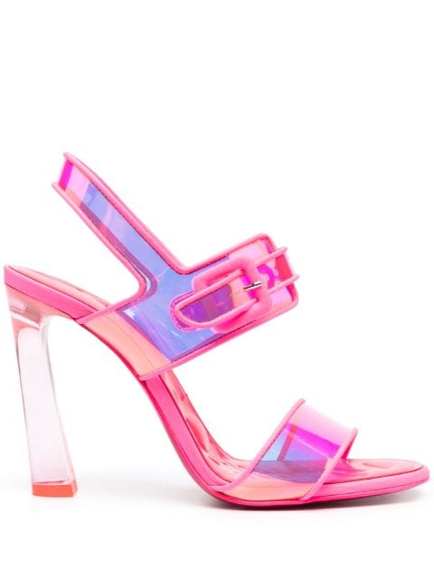 Christian Louboutin holographic-effect 110mm leather sandals