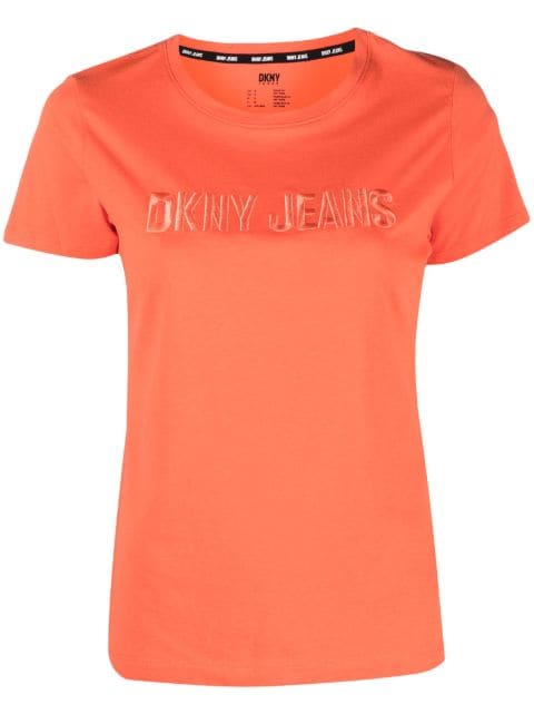 DKNY embossed-logo short-sleeve T-shirt