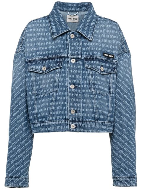 Miu Miu logo-print denim jacket