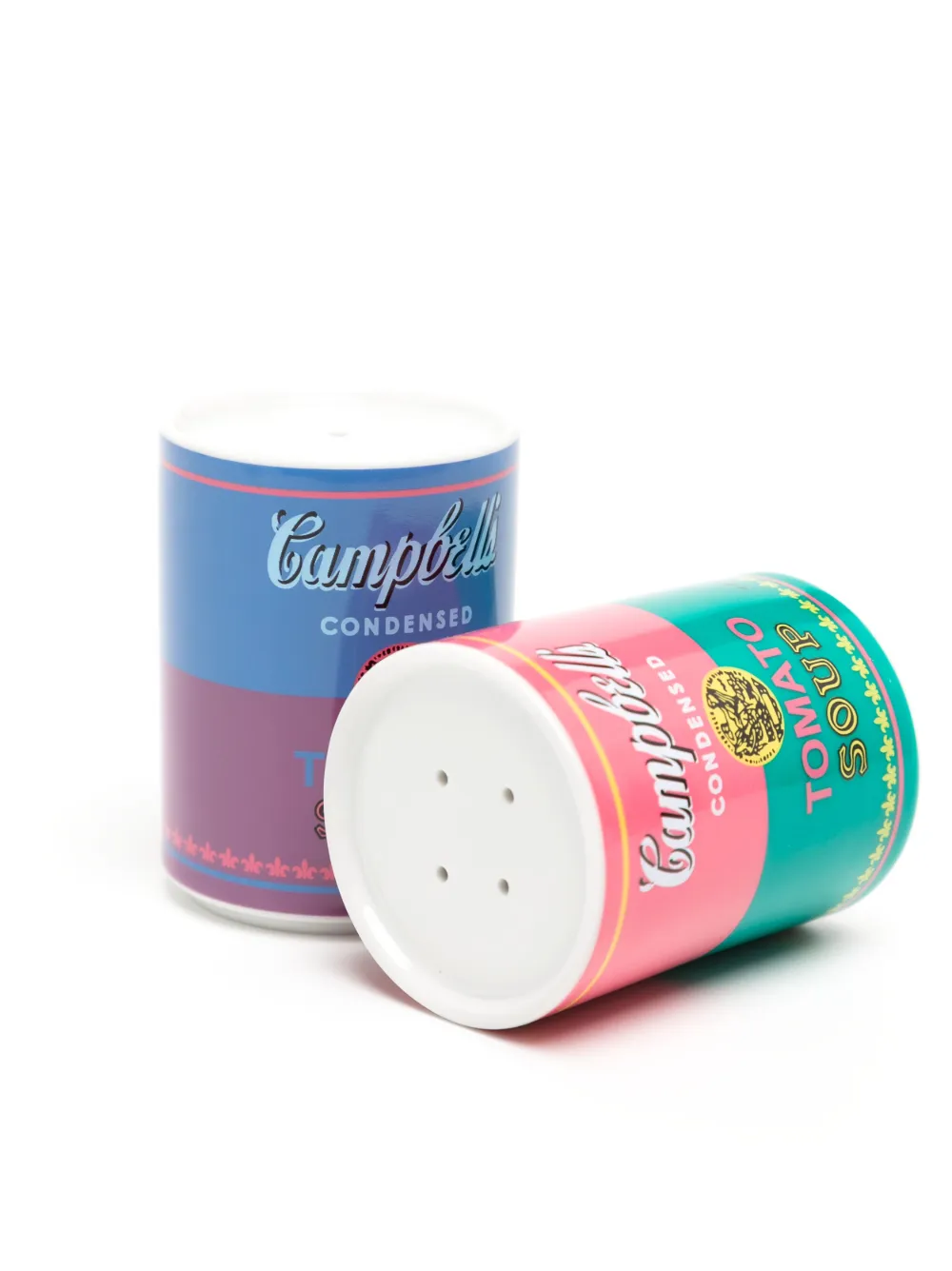 LIGNE BLANCHE ANDY WARHOL CAMPBELL SALT & PEPPER SHAKERS