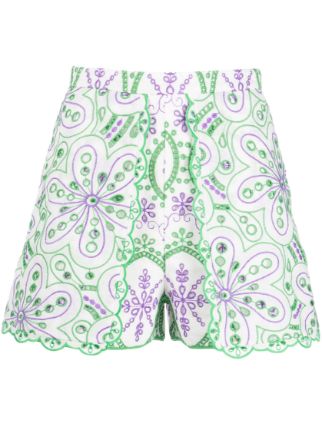 Charo Ruiz Ibiza Alida Broderie Anglaise Shorts - Farfetch