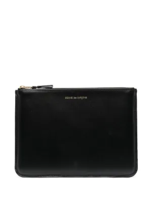 Comme Des Garçons Wallet Big Bow Serie Leather Pouch | Black