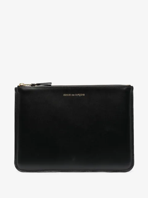 Comme Des Garçons Wallet engraved-logo leather wallet 