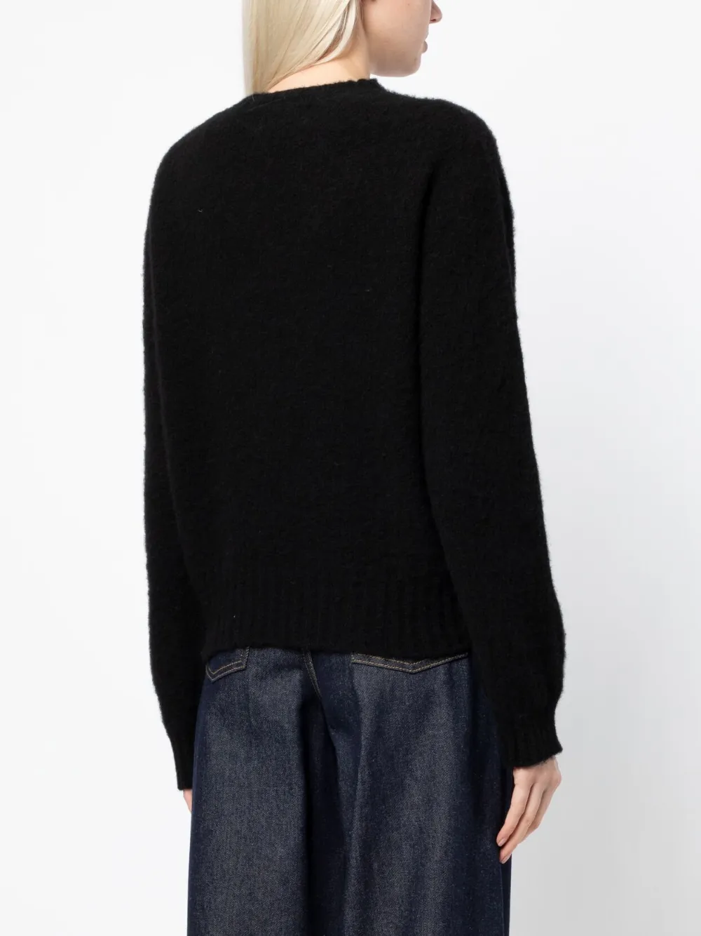 Ymc You Must Create Earth Jets Ribbed-knit Sweatshirt In Black