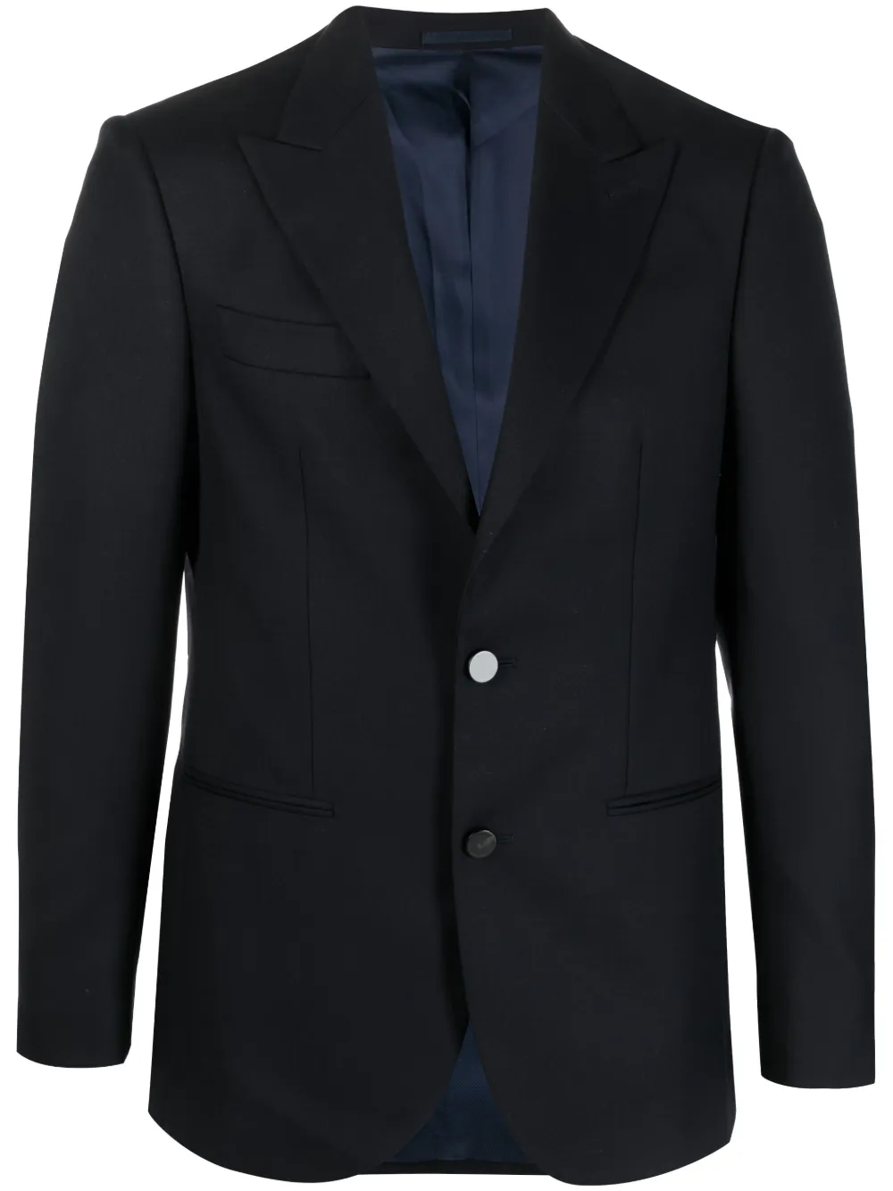 D4.0 Single-breasted Wool Blazer In Blue