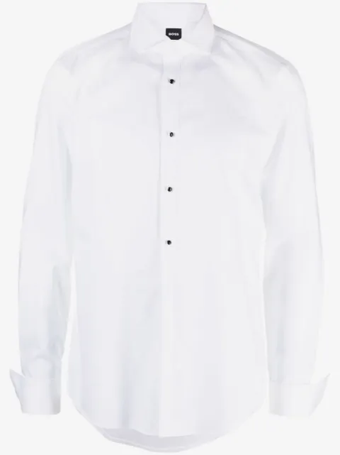 BOSS camisa de vestir slim de popelina