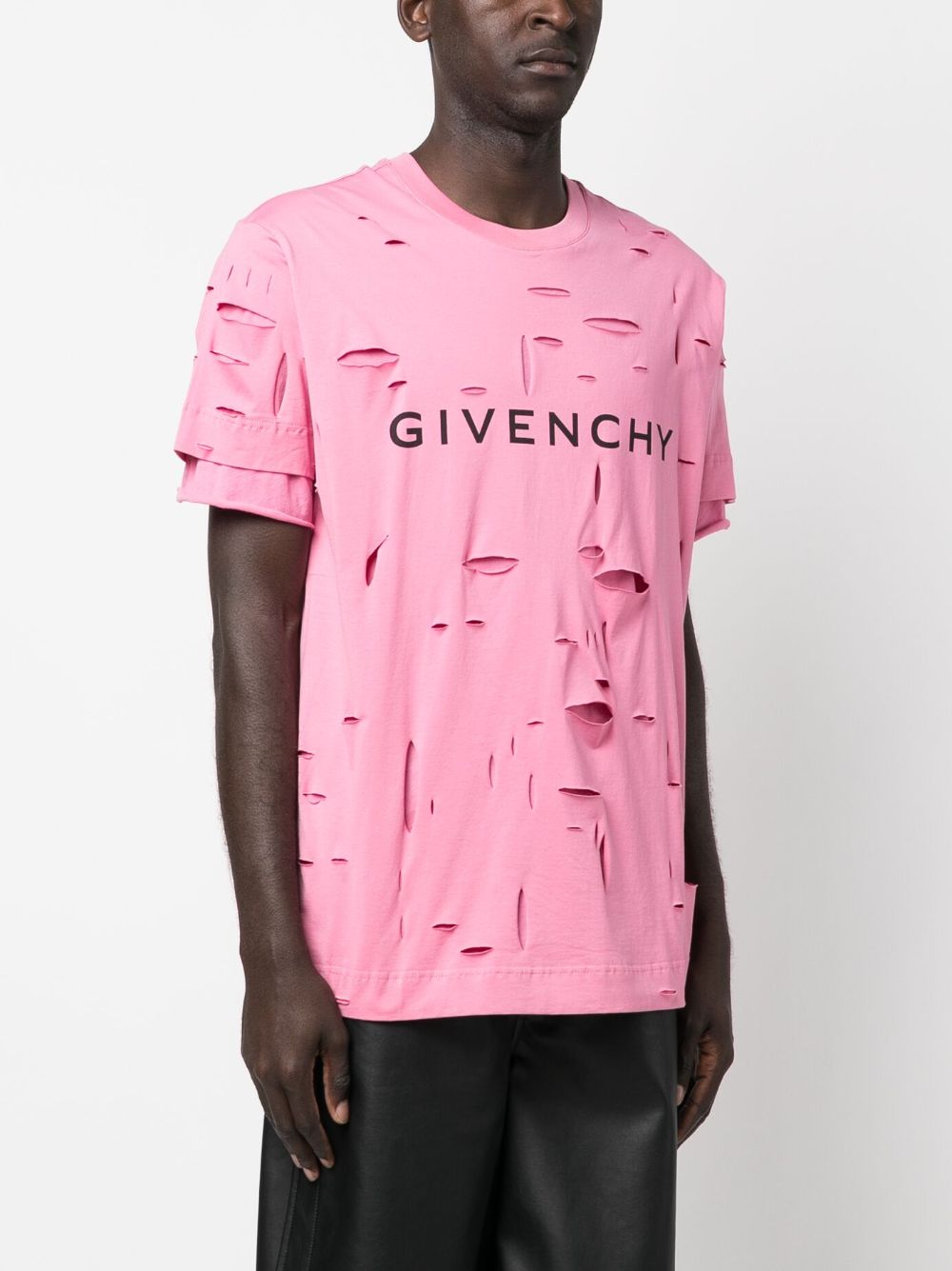 Givenchy ダメージ ロゴ Tシャツ | ピンク | FARFETCH JP