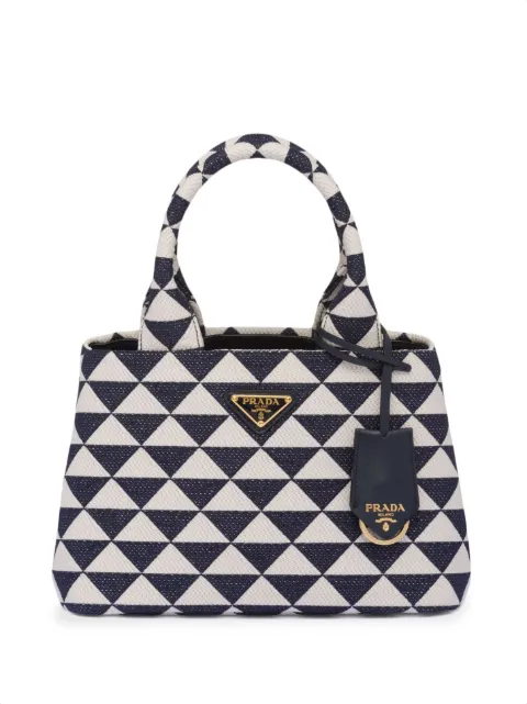 Prada Symbole embroidered tote bag