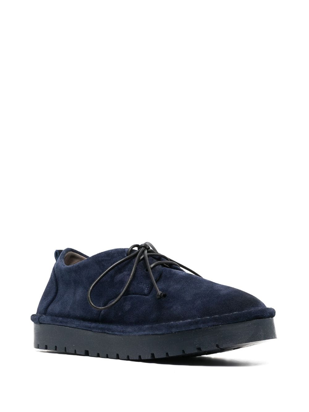 Shop Marsèll Lace-up Suede Oxford Shoes In Blue