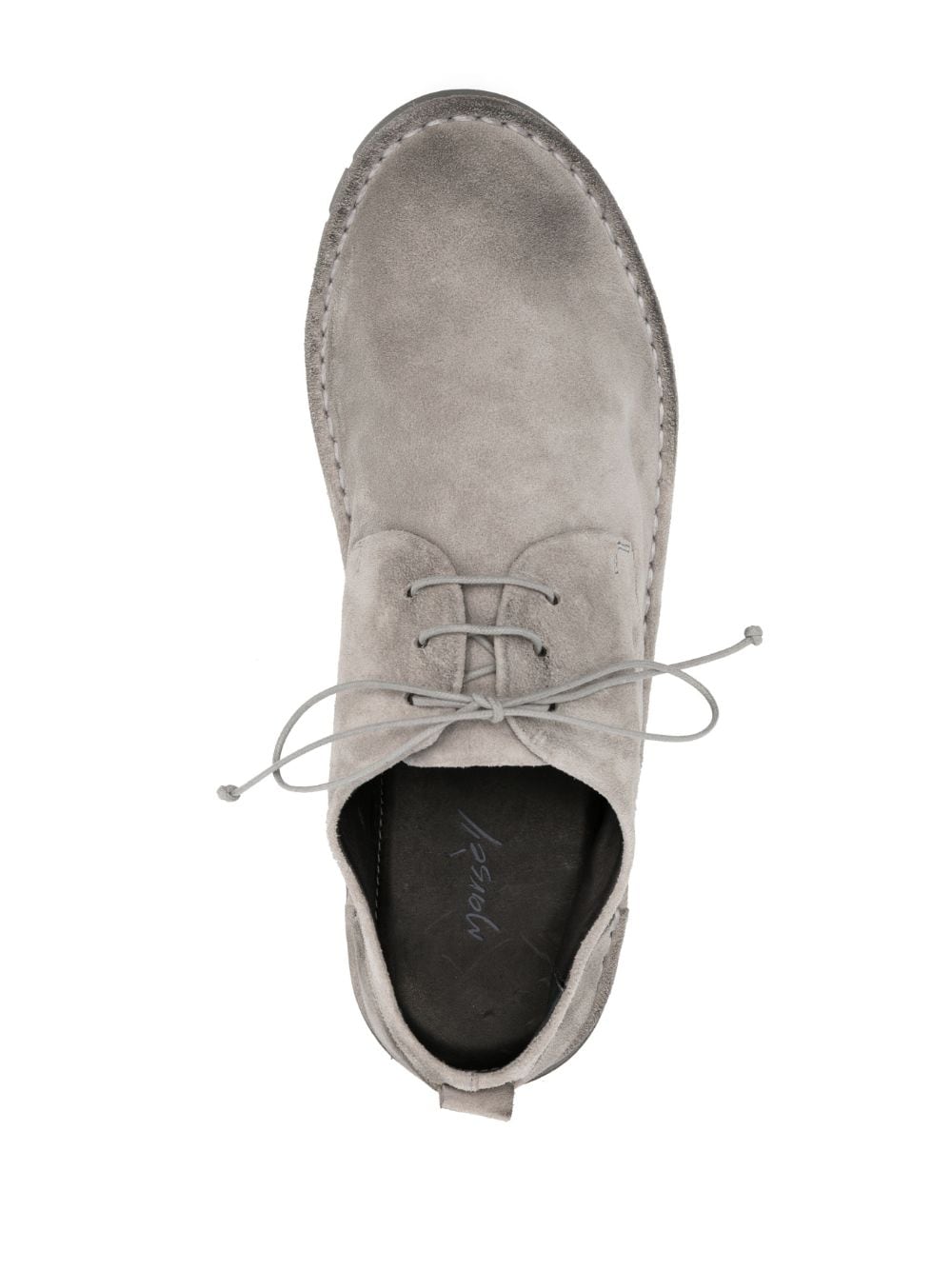 Shop Marsèll Lace-up Suede Derby Shoes In Grey