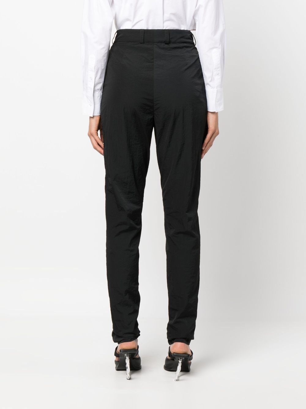 Shop Almaz Zip-detail High-waisted Trousers In Black