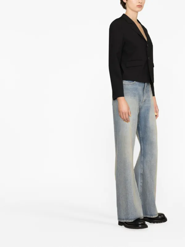 MM6 Maison Margiela Striped single-breasted Blazer | Black