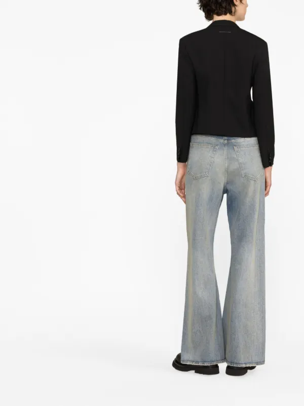 MM6 Maison Margiela Striped single-breasted Blazer | Black