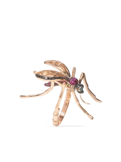 Gaelle Khouri 18kt rose gold diamond and ruby ring