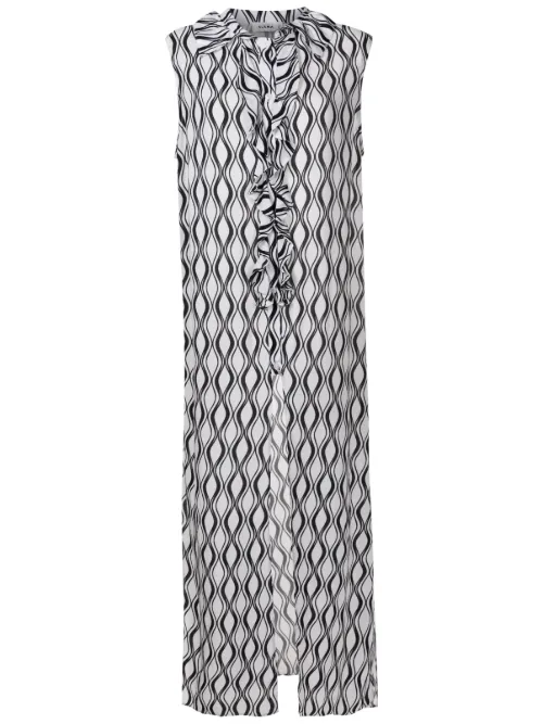 Robe longue à imprimé géométrique - Amir Slama - Modalova
