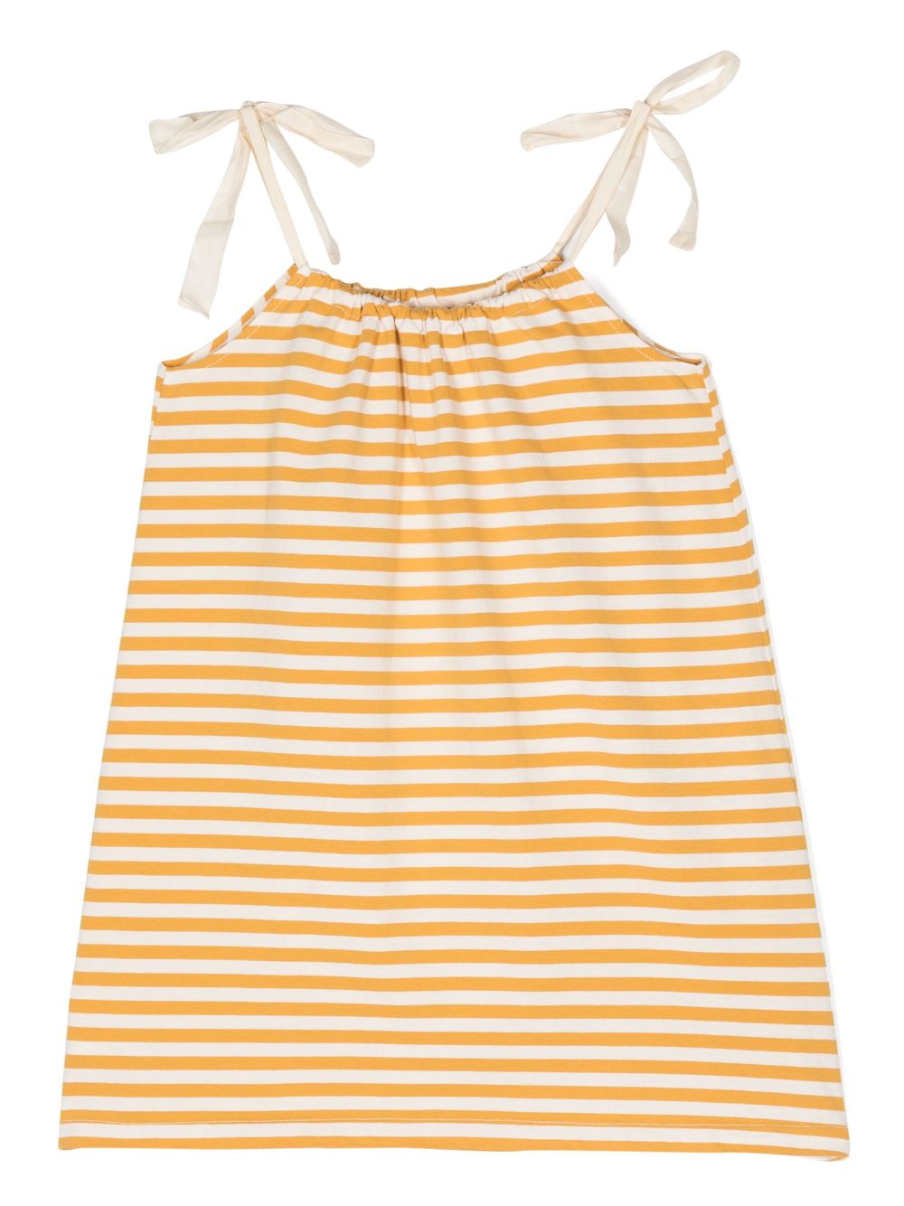 Babe And Tess stripe-print sleeveless dress - Geel