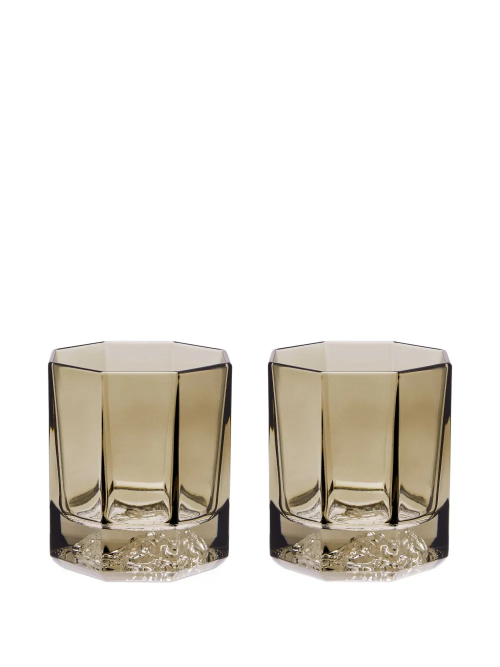 Versace octagonal crystal glasses (set of two) | Black | Image 1