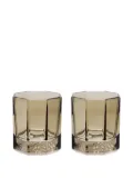 Versace octagonal crystal glasses (set of two) - Black