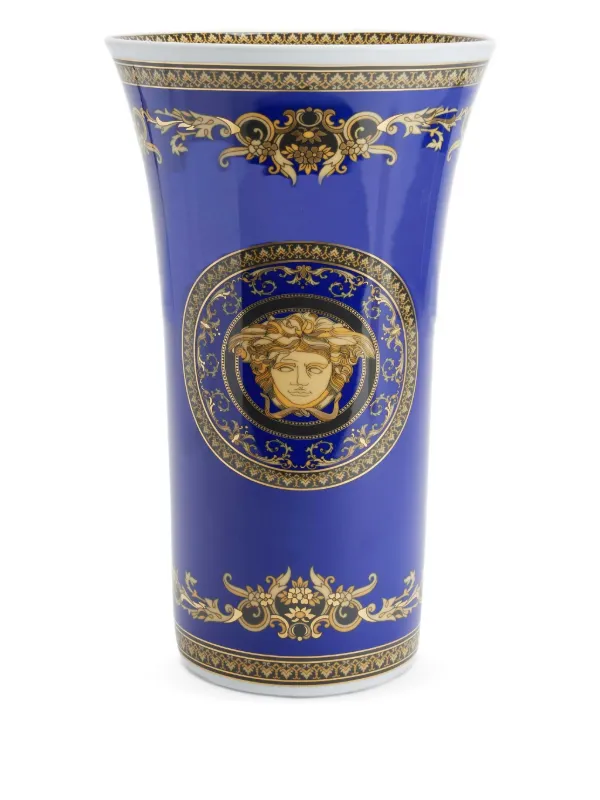 Versace Medusa Vase (34cm) | Blue