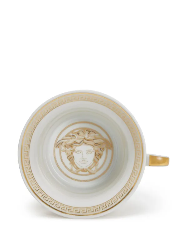 【即決優先】Bébé Medusa 中型　ゴールド Versace x Rosenthal Medusa Gala Tea Cups And Saucers (set Of six