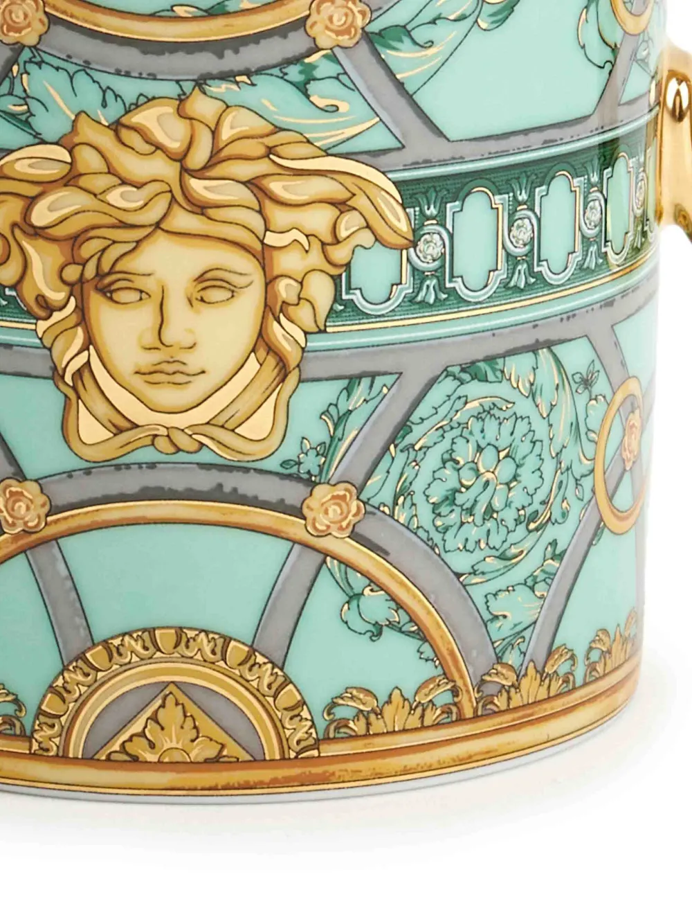 Versace La Scala Del Palazzo Mug In Green