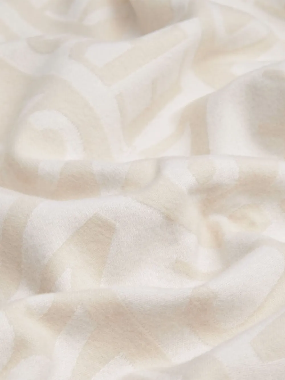 Versace I Love Baroque Wool Throw In Neutrals