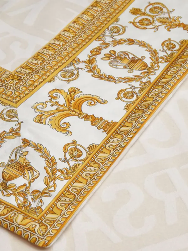 Versace I Love Baroque Wool Throw Neutrals FARFETCH OM