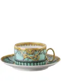Versace Scala del Palazzo teacup and saucers (set of 6) - Green
