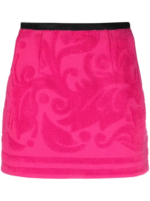 Marine Serre terry-cloth jacquard miniskirt