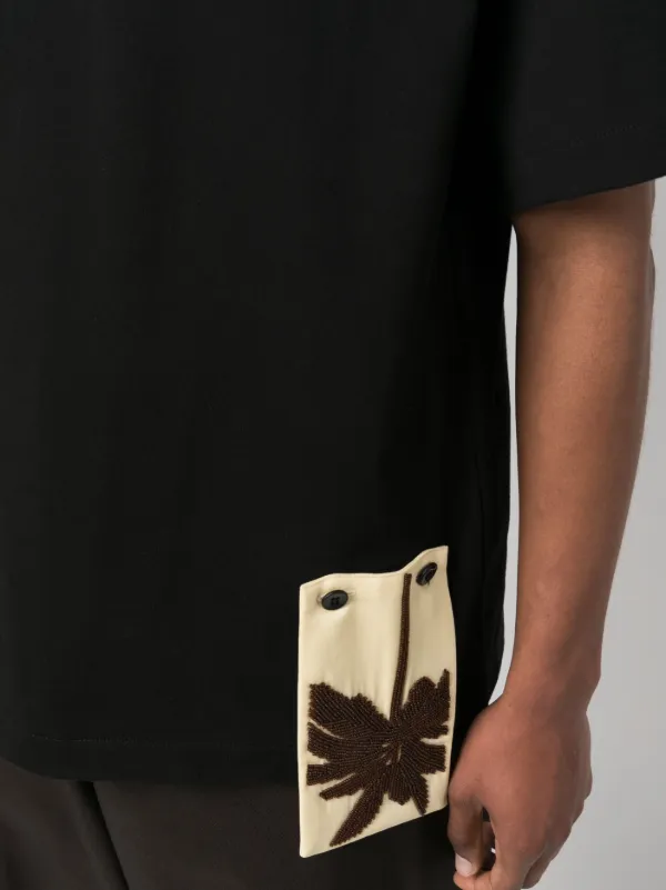 ★【JIL SANDER】 ロゴ パッチ 半袖 Tシャツ★ Jil Sander パッチディテール Tシャツ | ブラック | FARFETCH JP