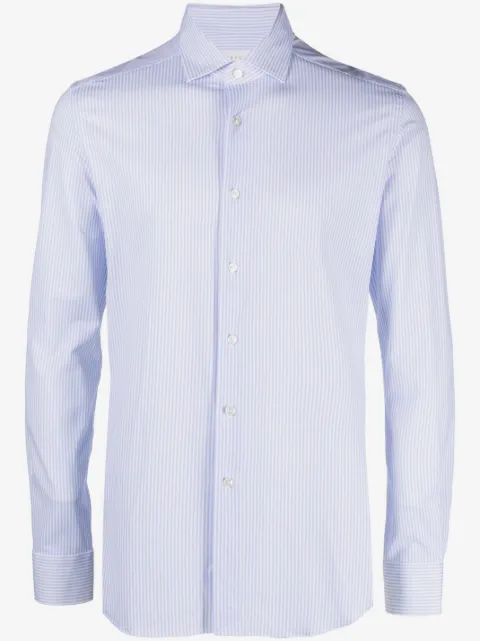 Xacus vertical stripe-print shirt