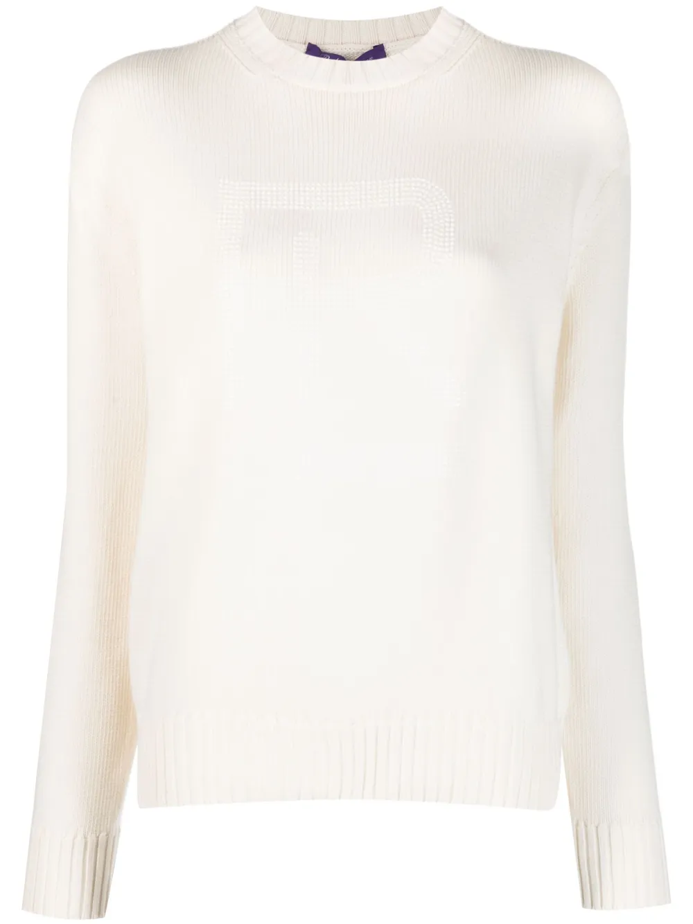 logo-embellished long-sleeve jumper