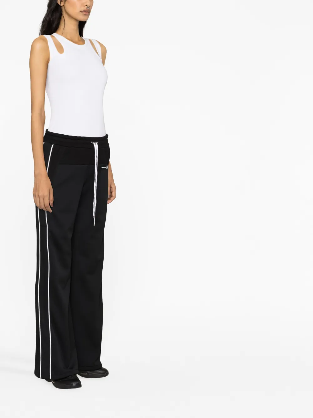 AMIRI Hybrid Track Pants in Black, view 4