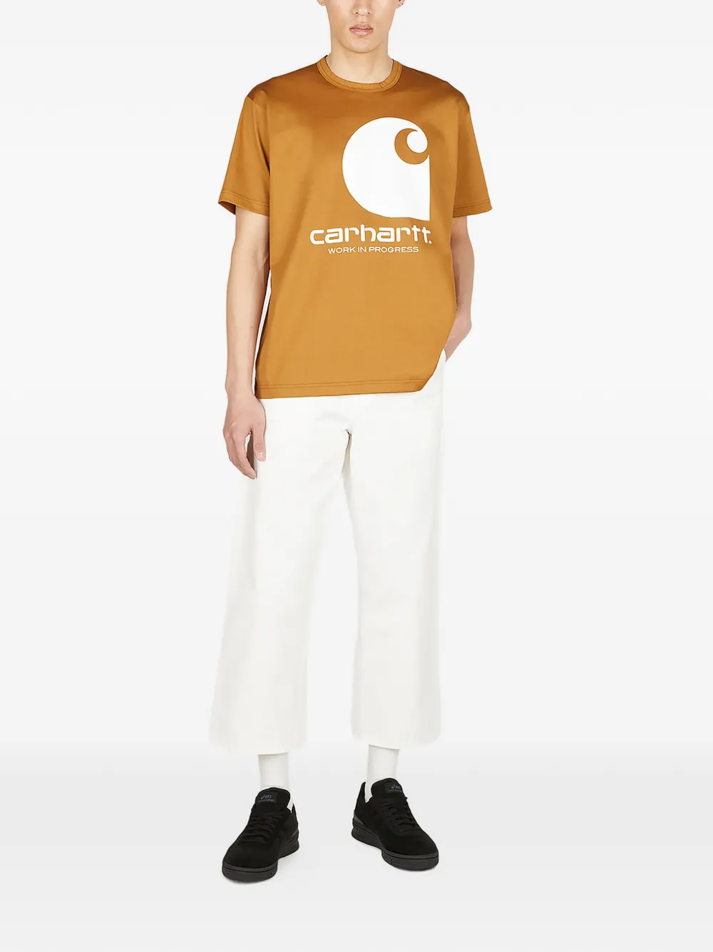 Junya Watanabe MAN x Carhartt T-shirt met print Bruin