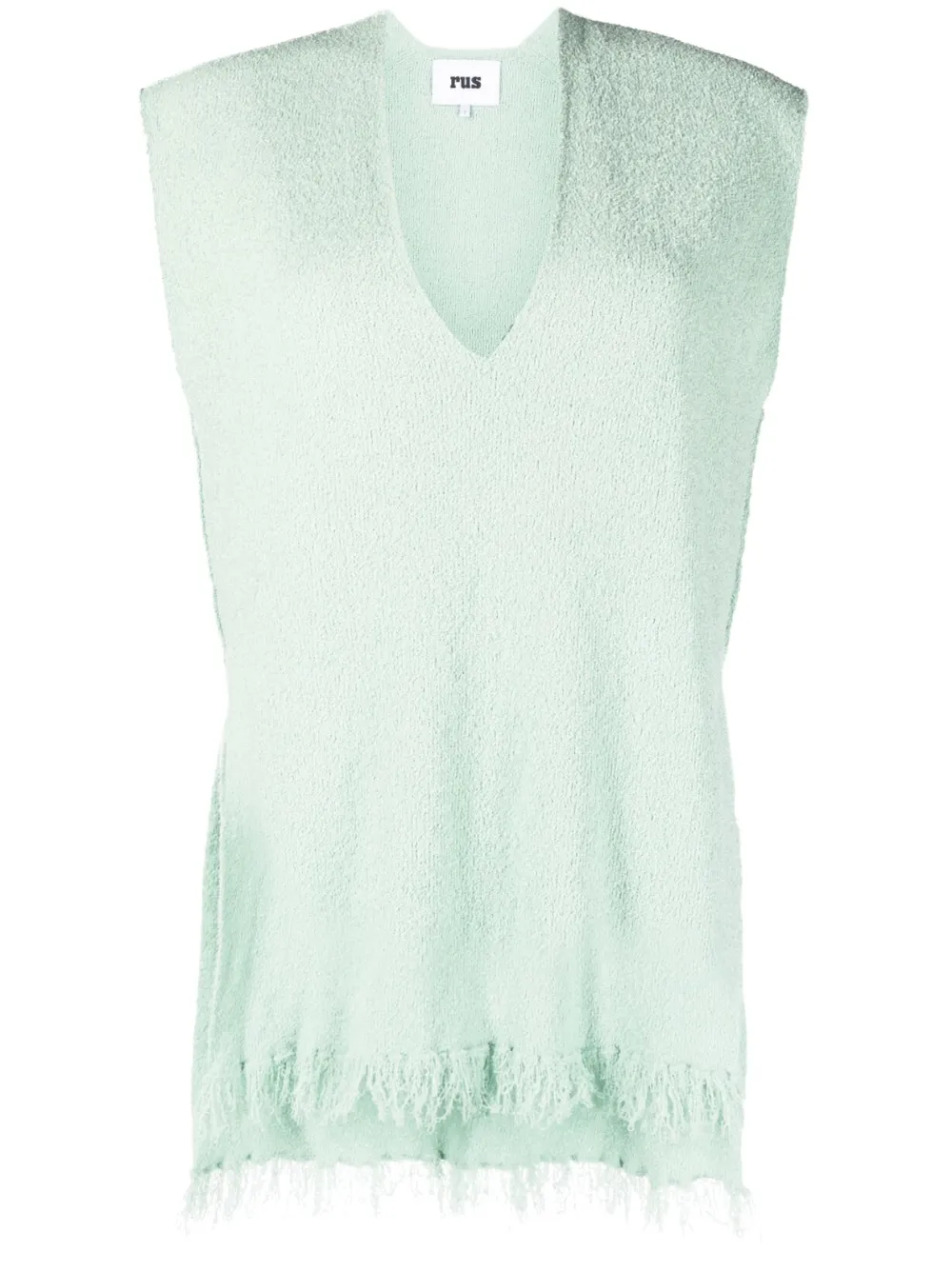 Katsura frayed-hem top