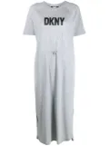 DKNY logo-print T-shirt dress - Grey
