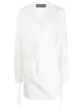 ANDREĀDAMO long-sleeve shirt dress - White