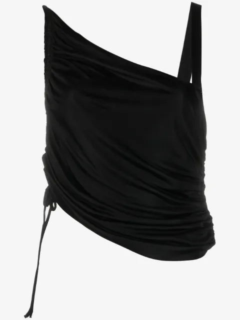 ANDREĀDAMO asymmetrisk draperad ärmlös topp