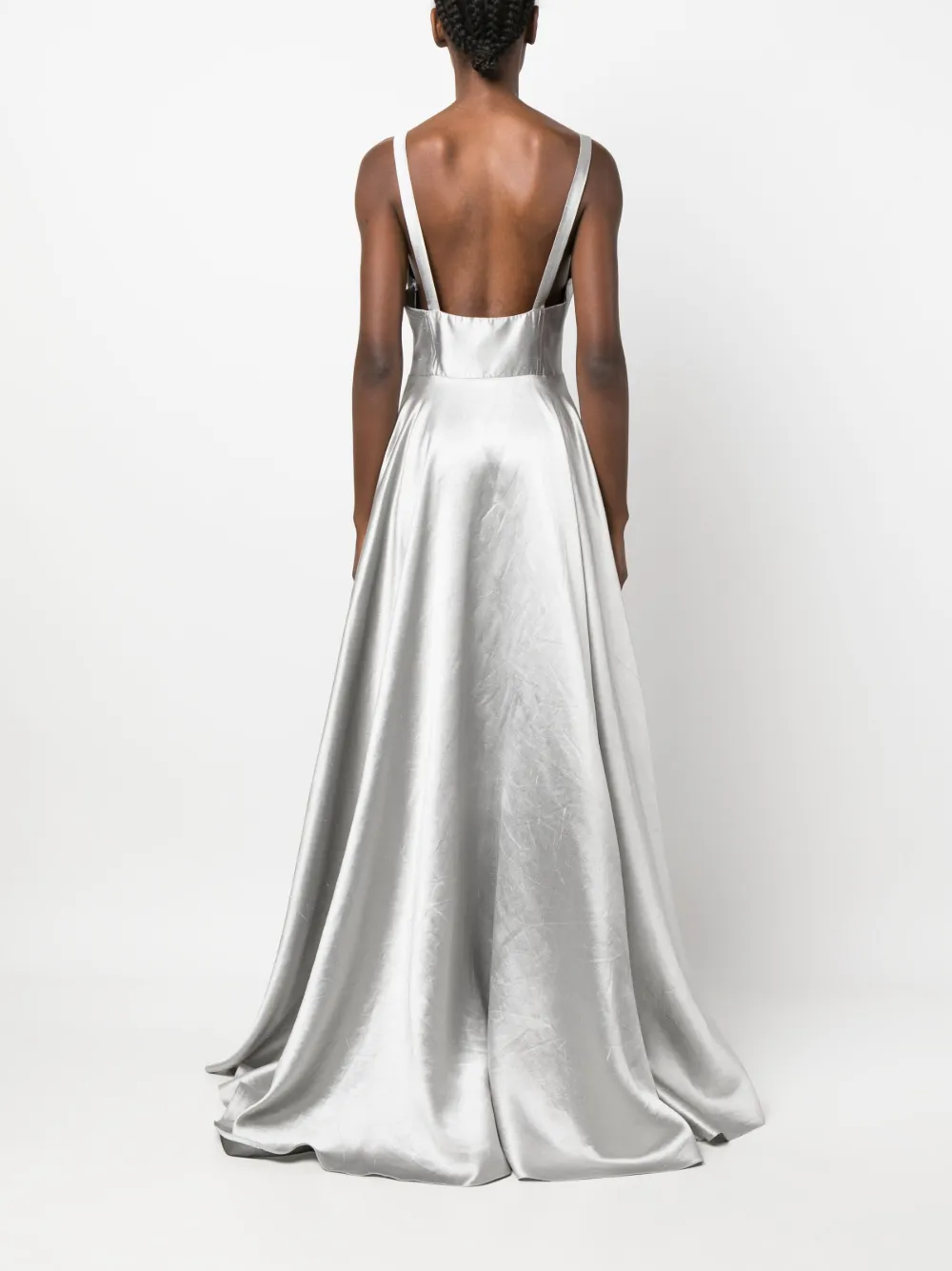 Almaz HitchHiking Backless Silk Dress Farfetch