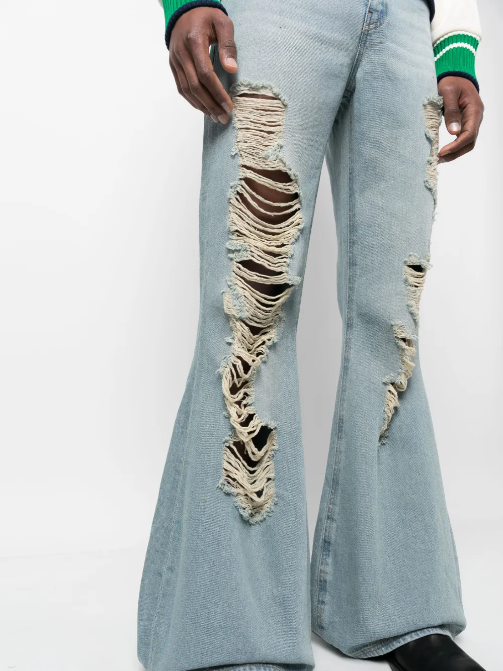 ERL Ripped Flared Jeans - Farfetch