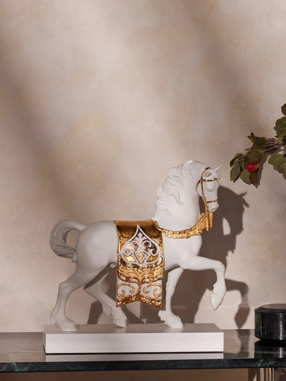 Lladrò A Regal Steed Sculpture In White