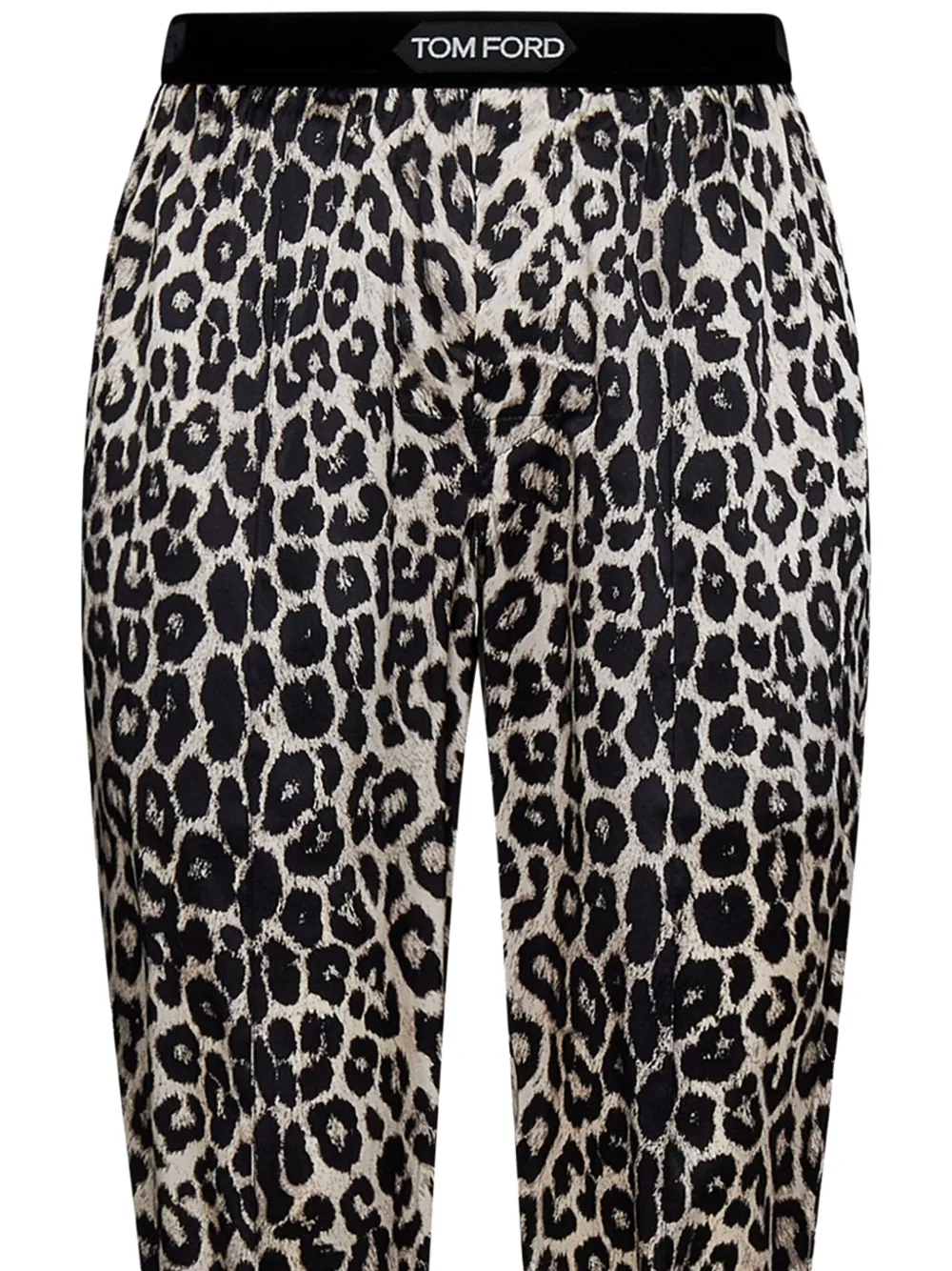 Tom Ford Leopard-print Elasticated-waist Pajamas Trousers In Multi