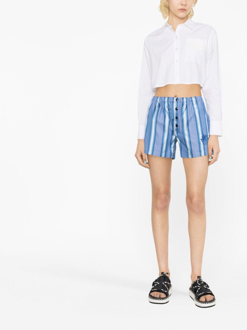 ETRO Gestreepte shorts - Blauw