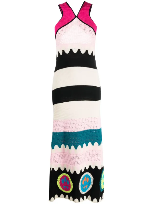 BARROW logo-jacquard Knitted Maxi Dress | Black | FARFETCH BH