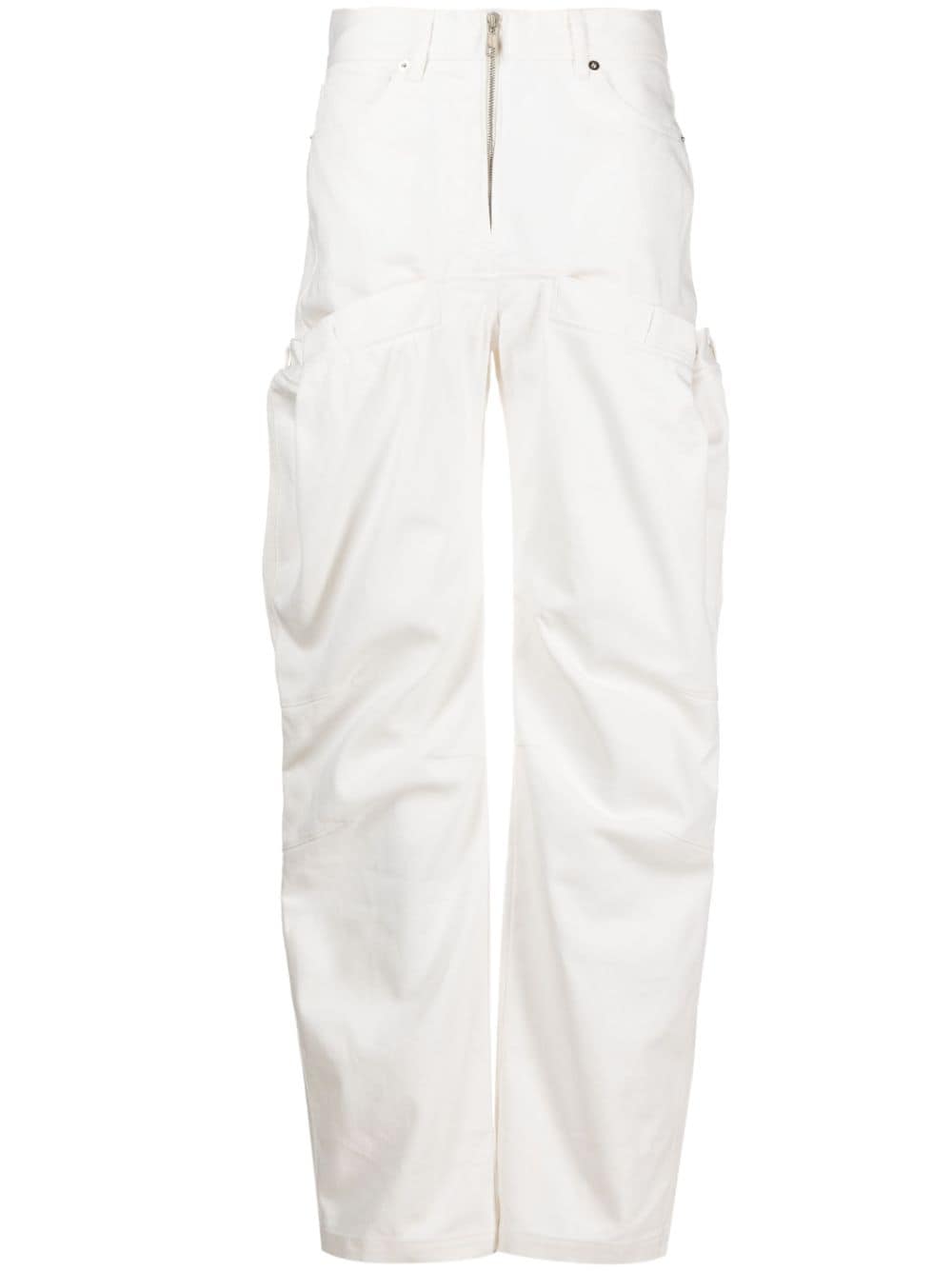 Almaz Hybrid Deconstructed Straight-leg Jeans In White