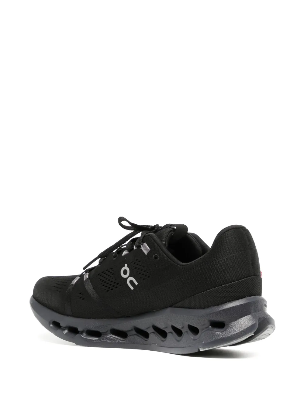On Running Lace-up Sneakers In Black