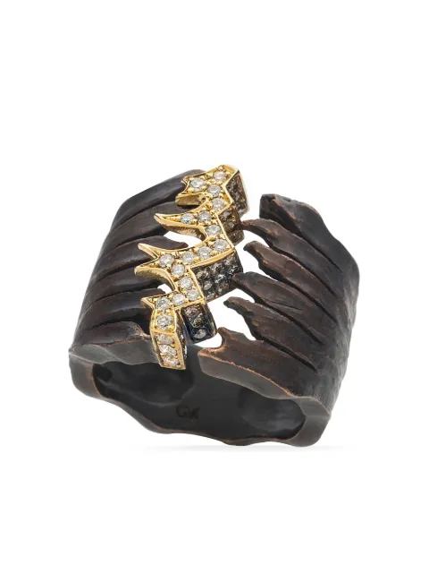 Gaelle Khouri anillo Coeur en Faillite en oro amarillo de 18kt con diamantes